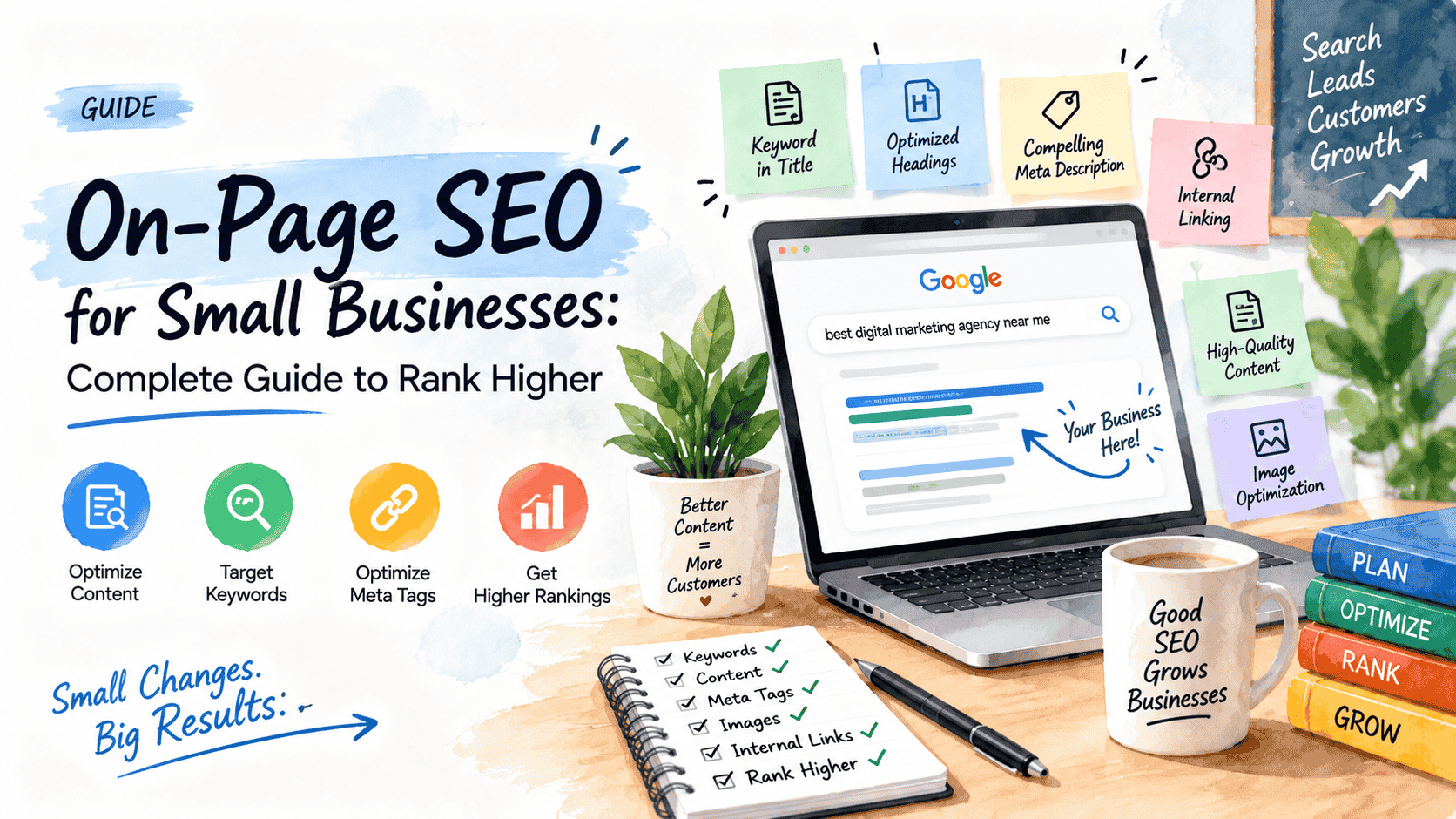 On-Page SEO for Small Businesses: Complete Guide to Rank Higher cover